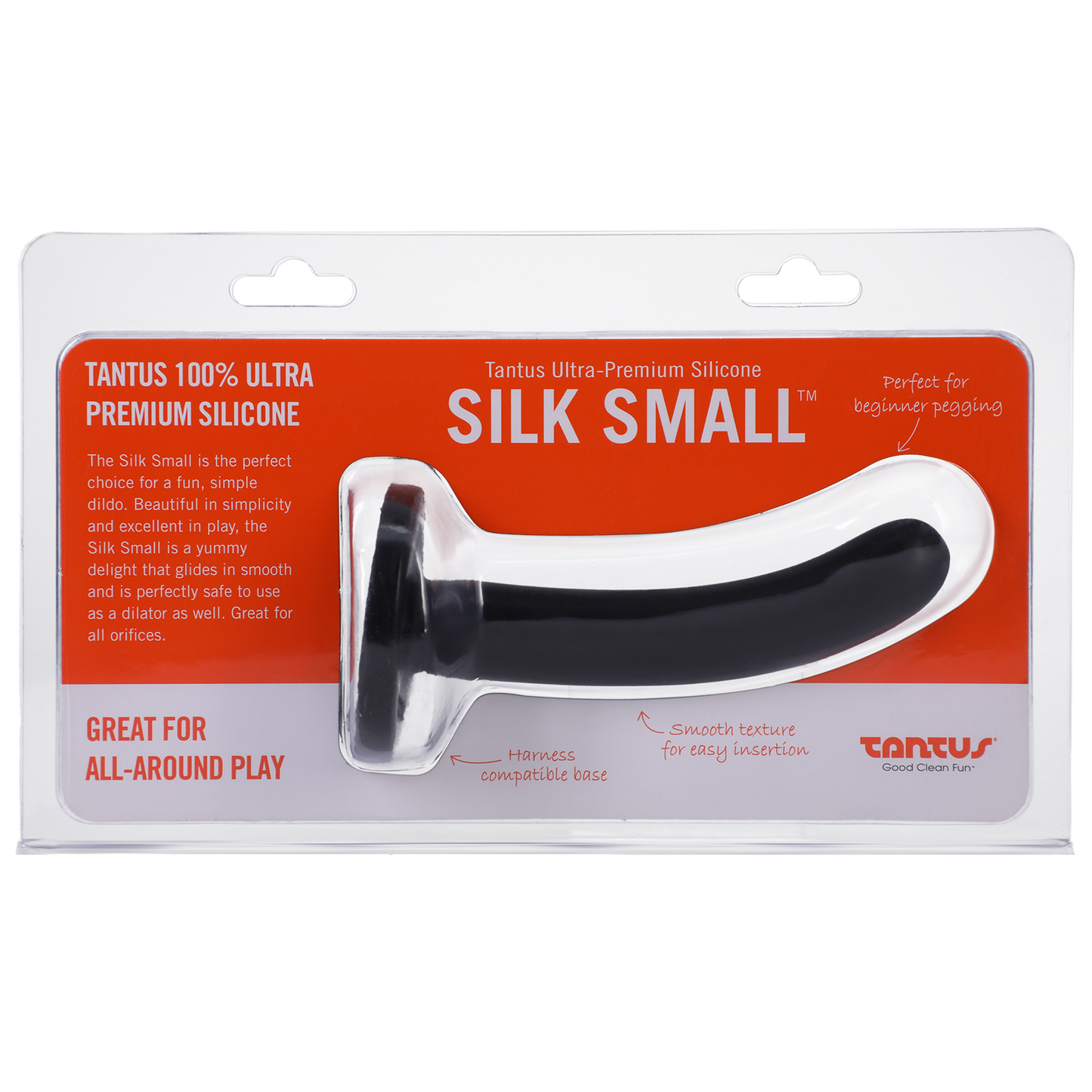 Tantus Silk Small Dildo - Black