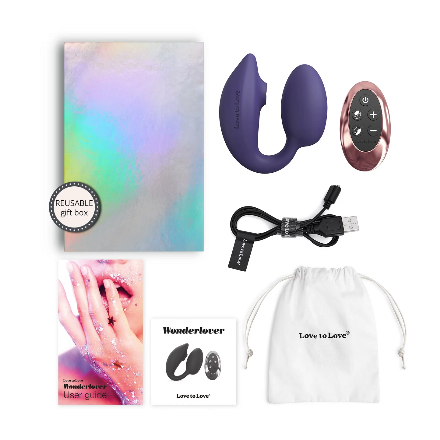 Love To Love WonderLover Clitoral and G-Spot Vibrator - Midnight Indigo
