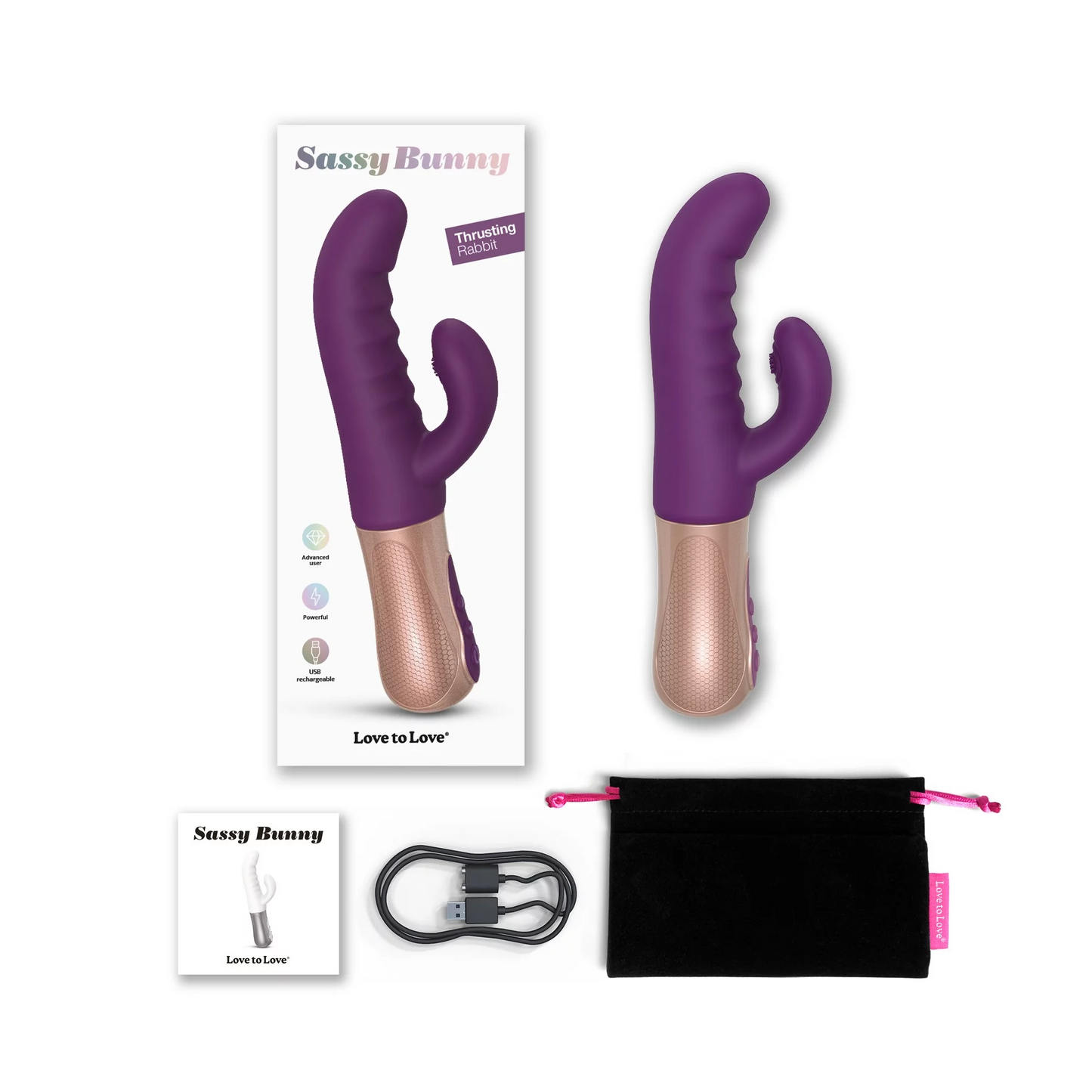 Love To Love Sassy Bunny - Purple Rain