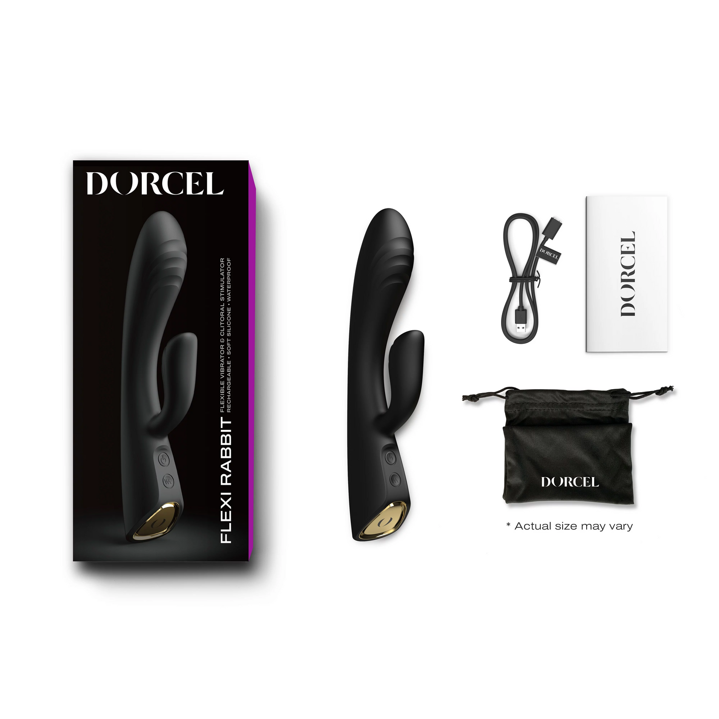 Dorcel Flexi Rabbit Warming Vibrator Black