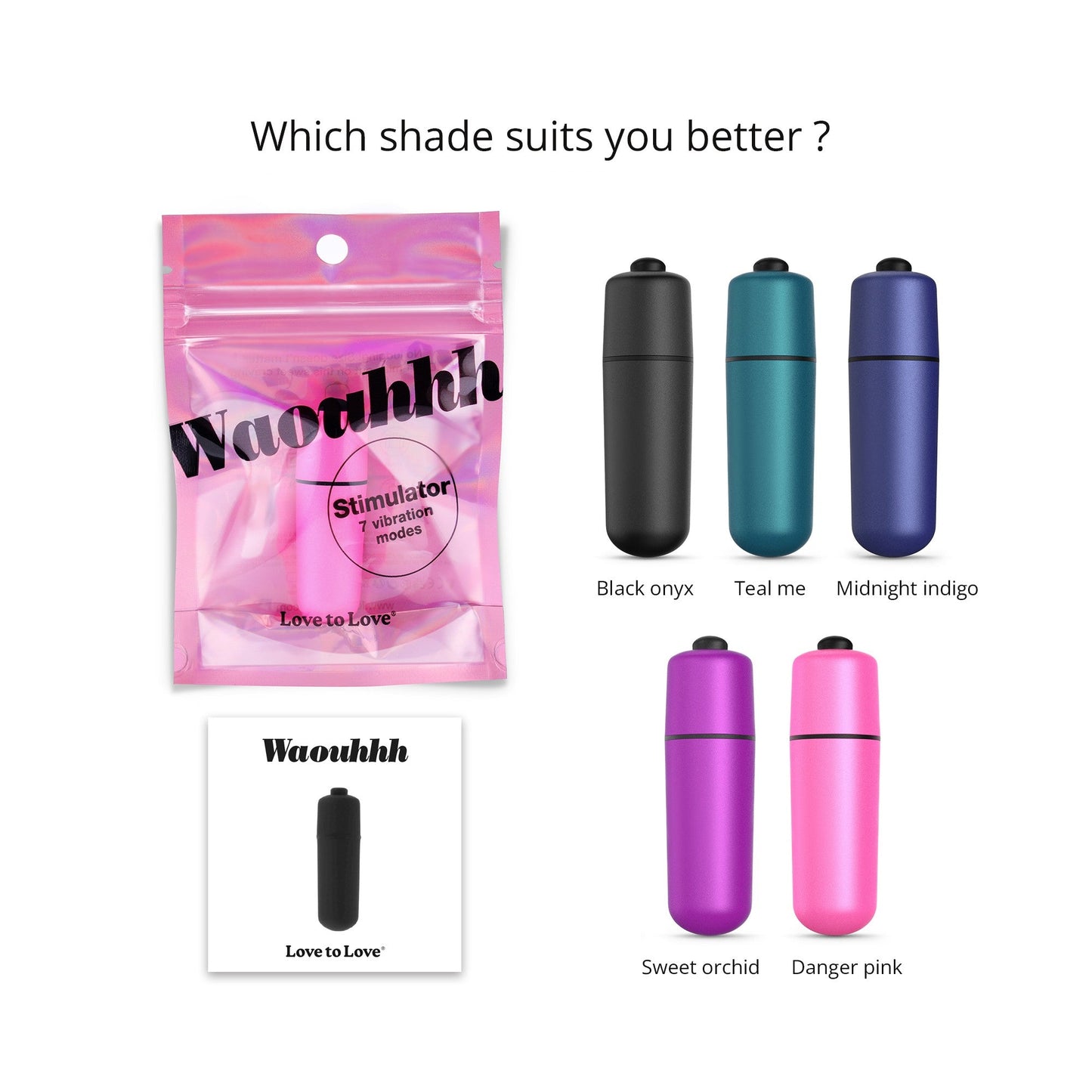 Love to Love Waouhhh Bullet Vibrator - DANGER PINK