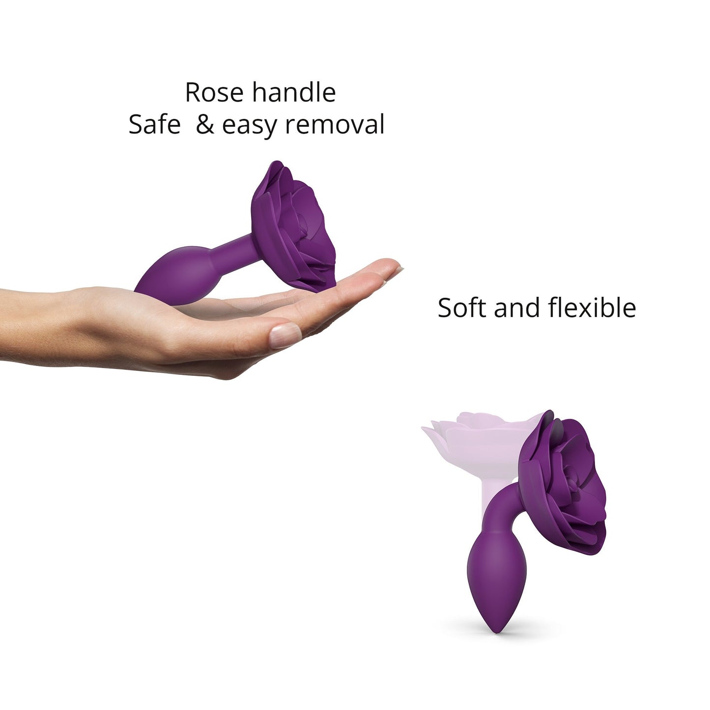 Love To Love Open Roses Anal Plug Small - Purple rain