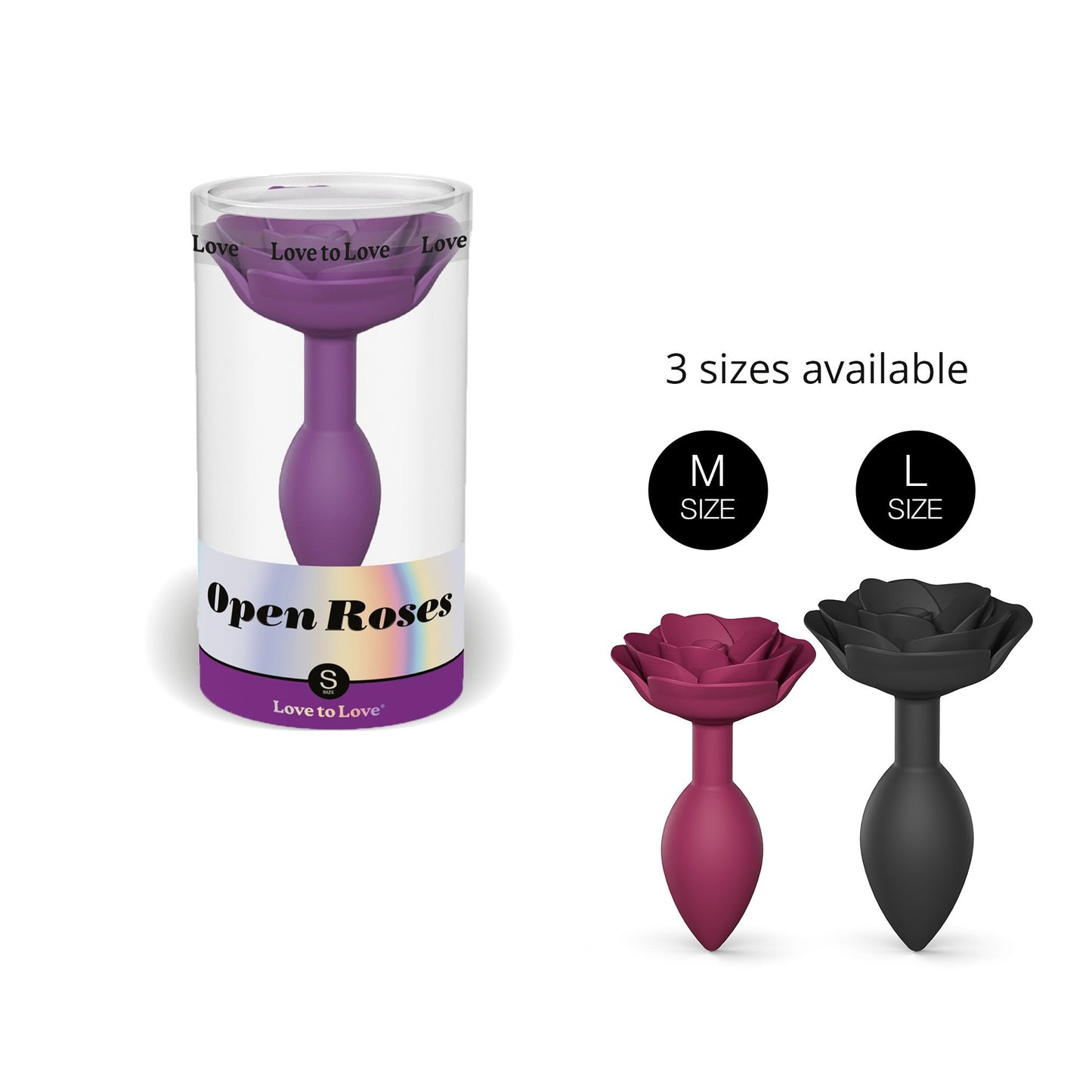 Love To Love Open Roses Anal Plug Small - Purple rain
