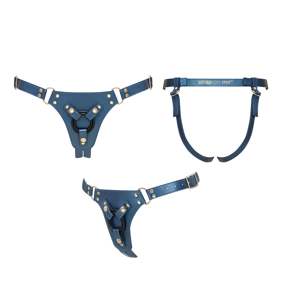 Strap On Me! Simili Generous Harness - ONE SIZE - BLUE