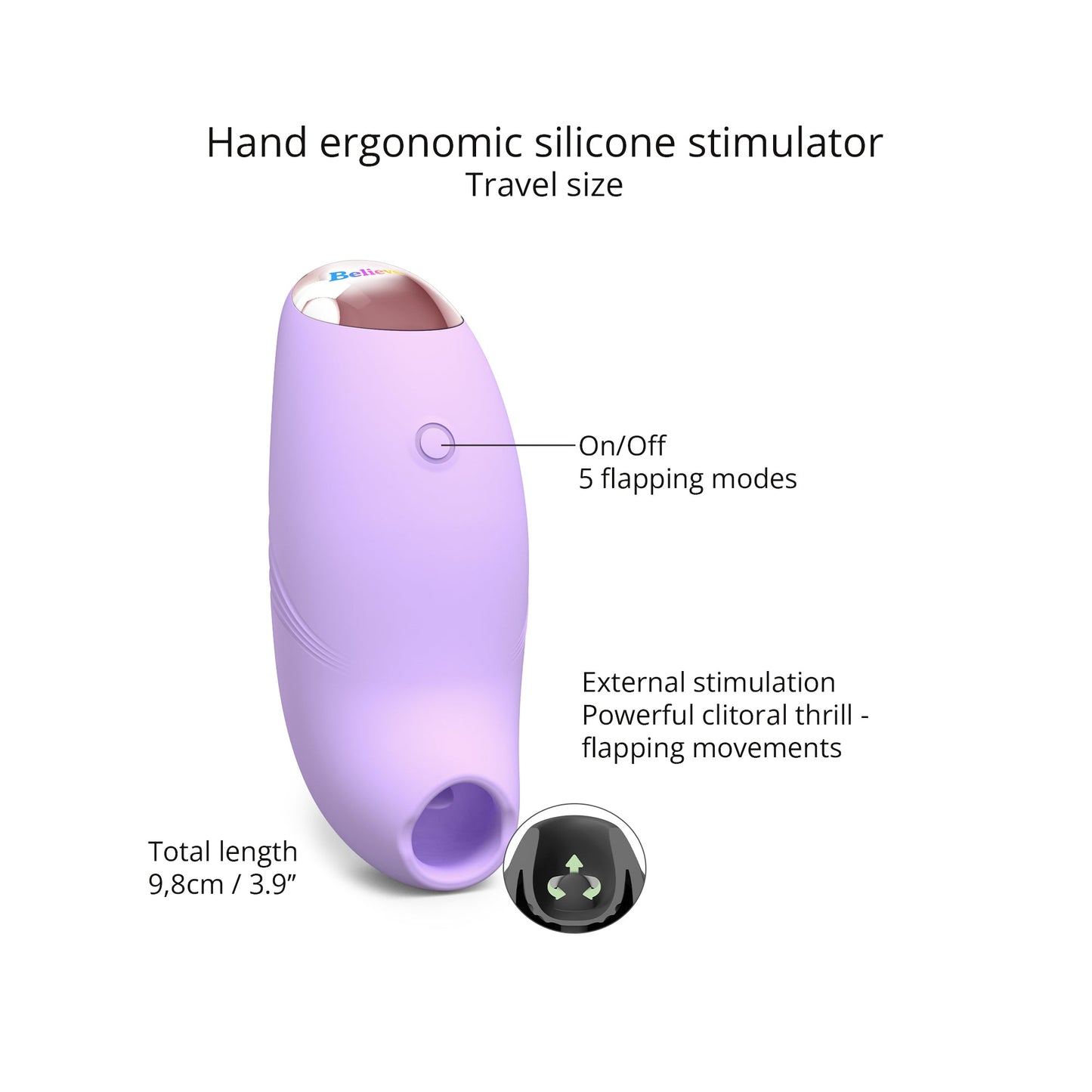 Love To Love Believer Clitoral Stimulator - Viva Mauve