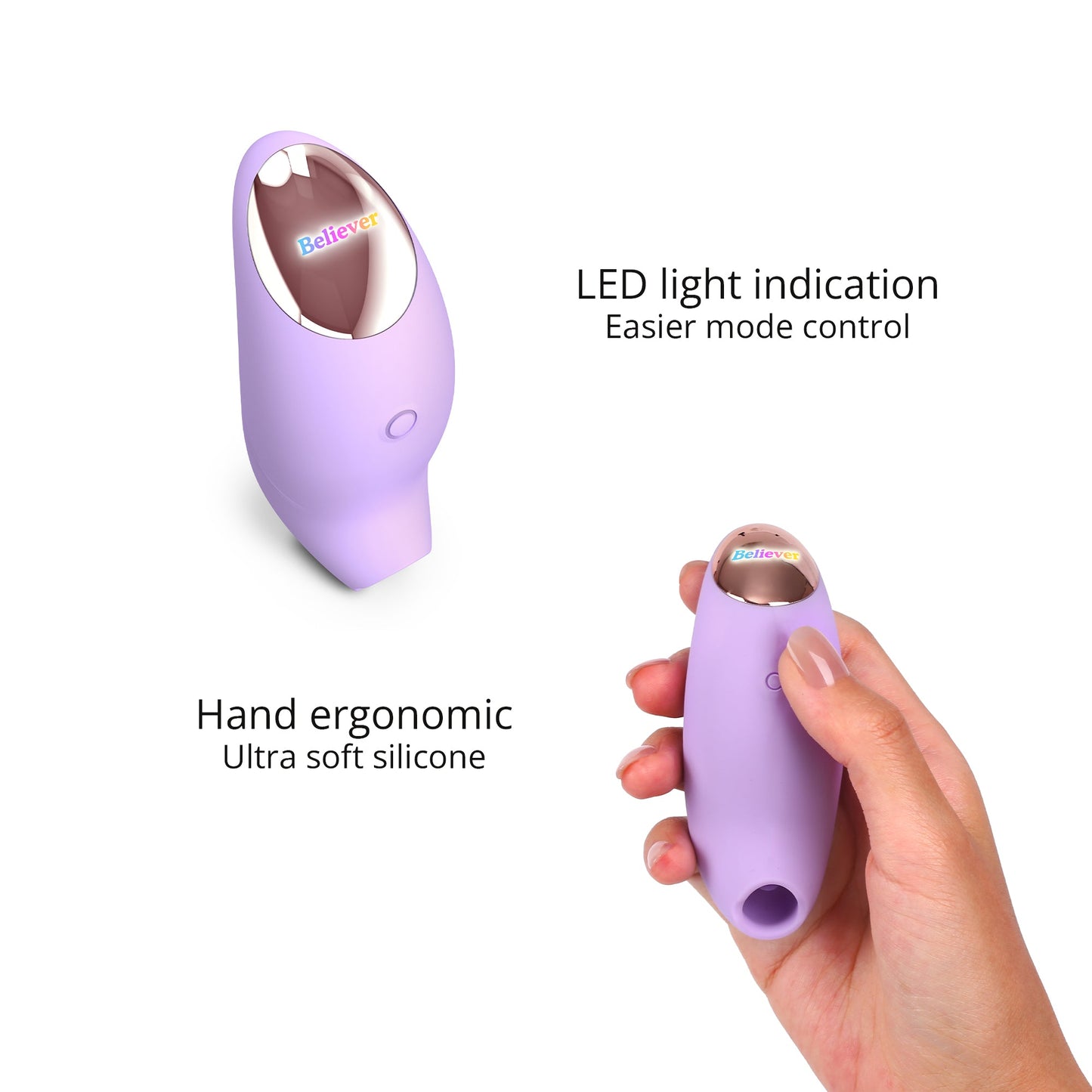 Love To Love Believer Clitoral Stimulator - Viva Mauve