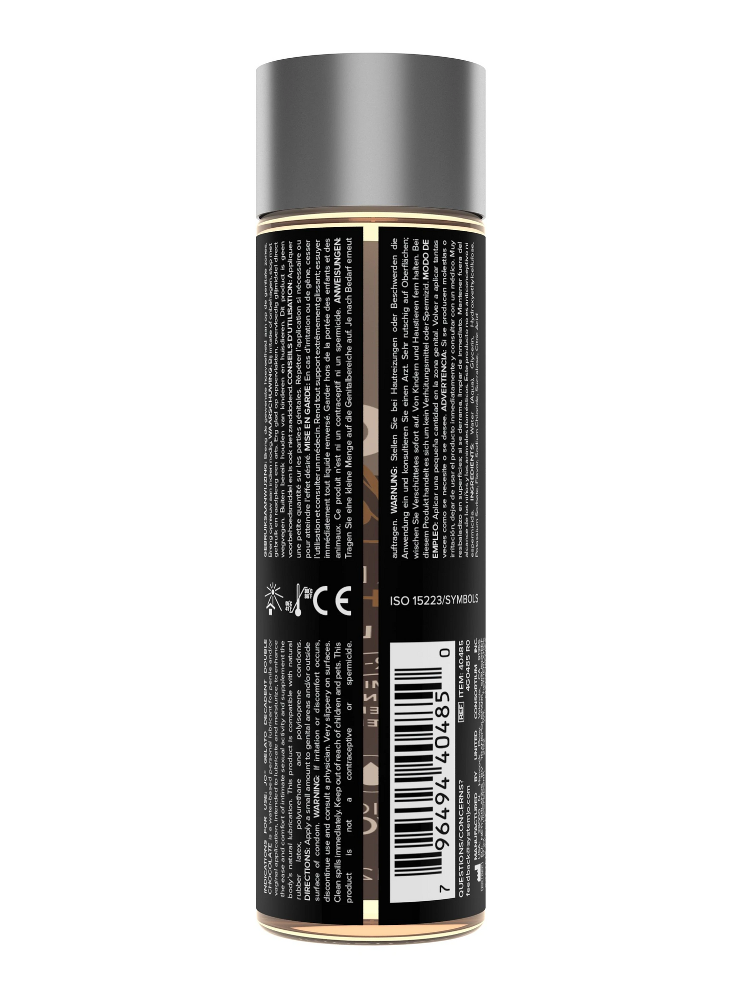 System JO Gelato Decadent Double Chocolate Flavored Lube 4 floz / 120 mL