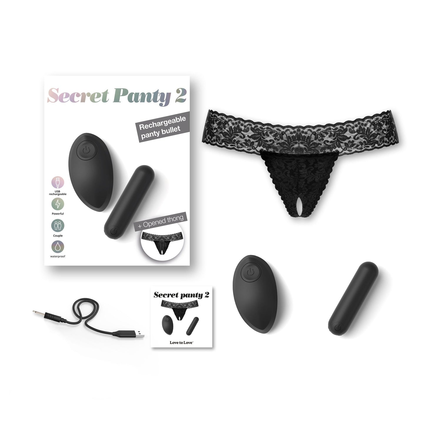 Love to Love Secret Panty 2 Black