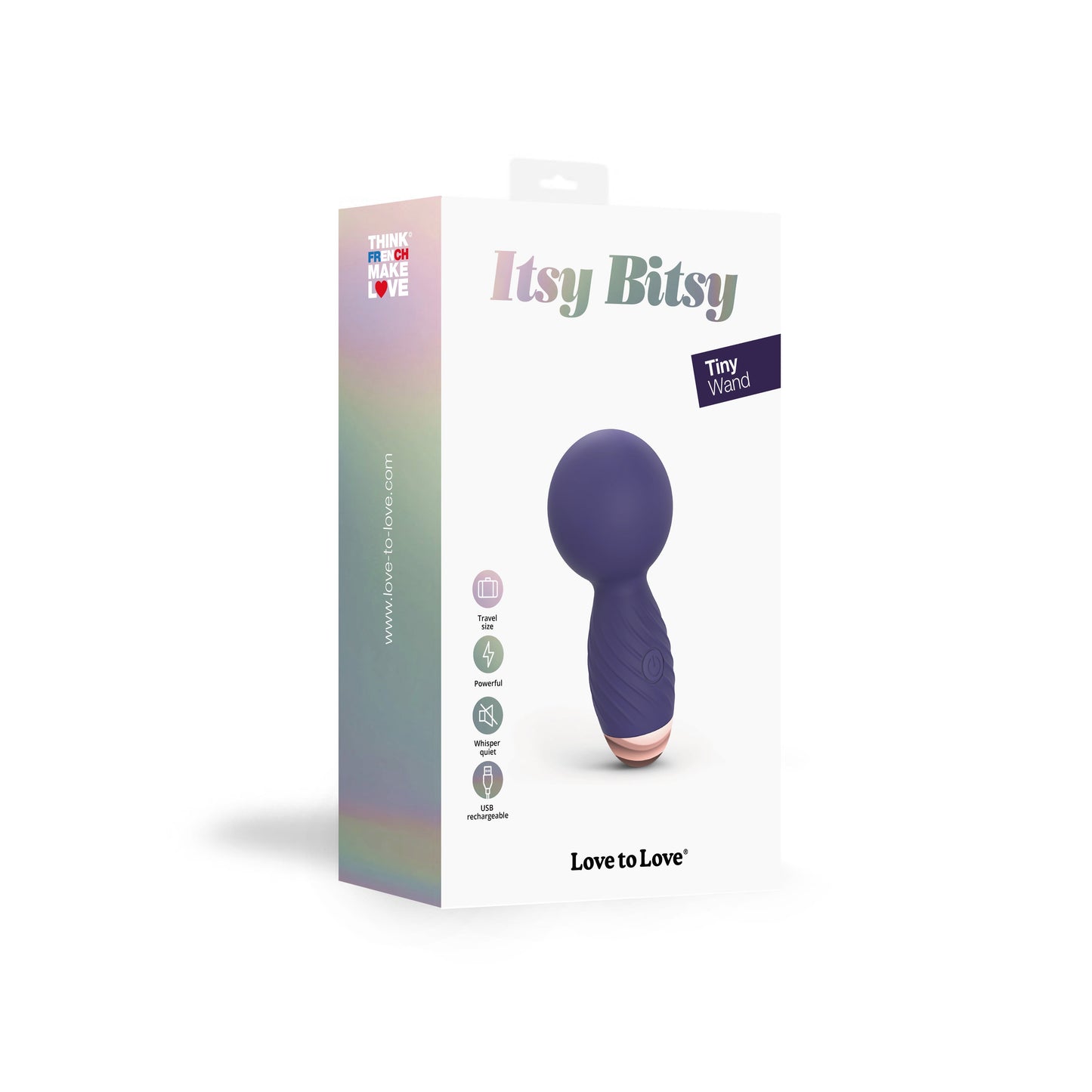 Love to Love Itsy Bitsy Mini Wand Vibrator - Midnight Indigo