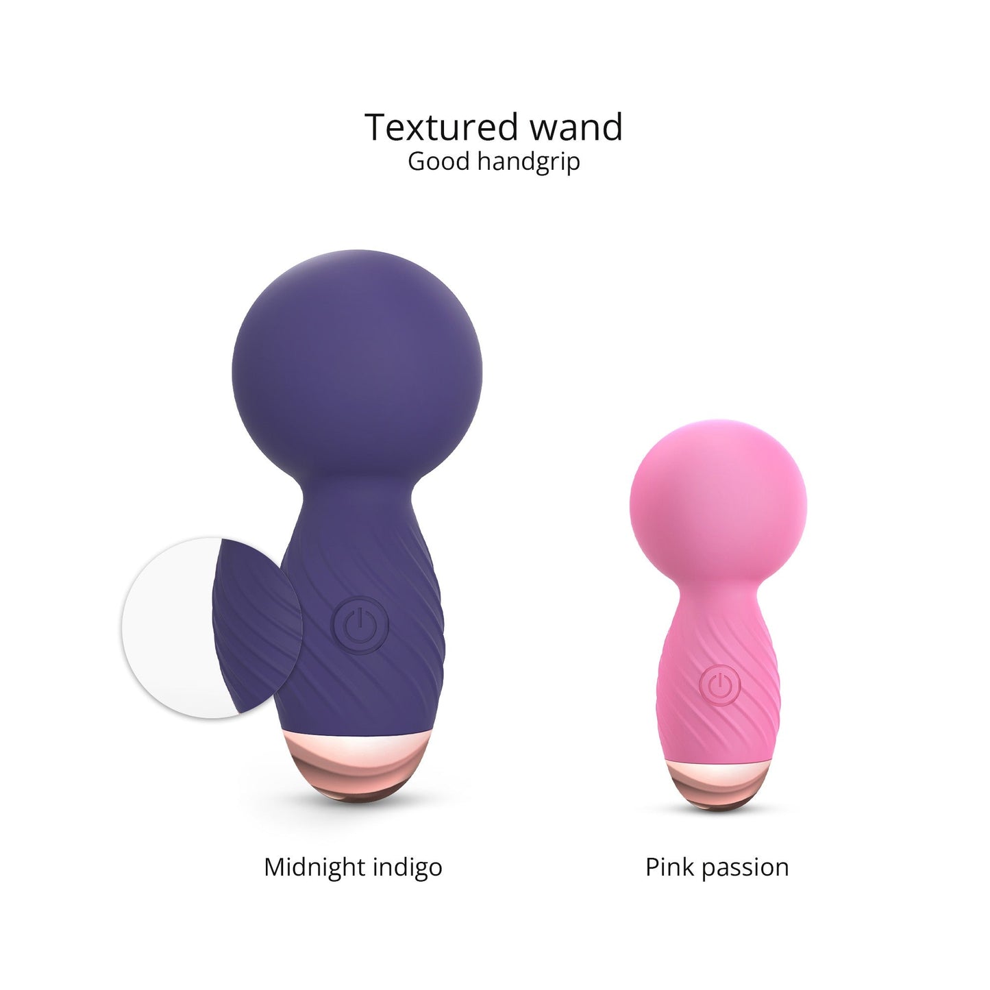 Love to Love Itsy Bitsy Mini Wand Vibrator - Midnight Indigo