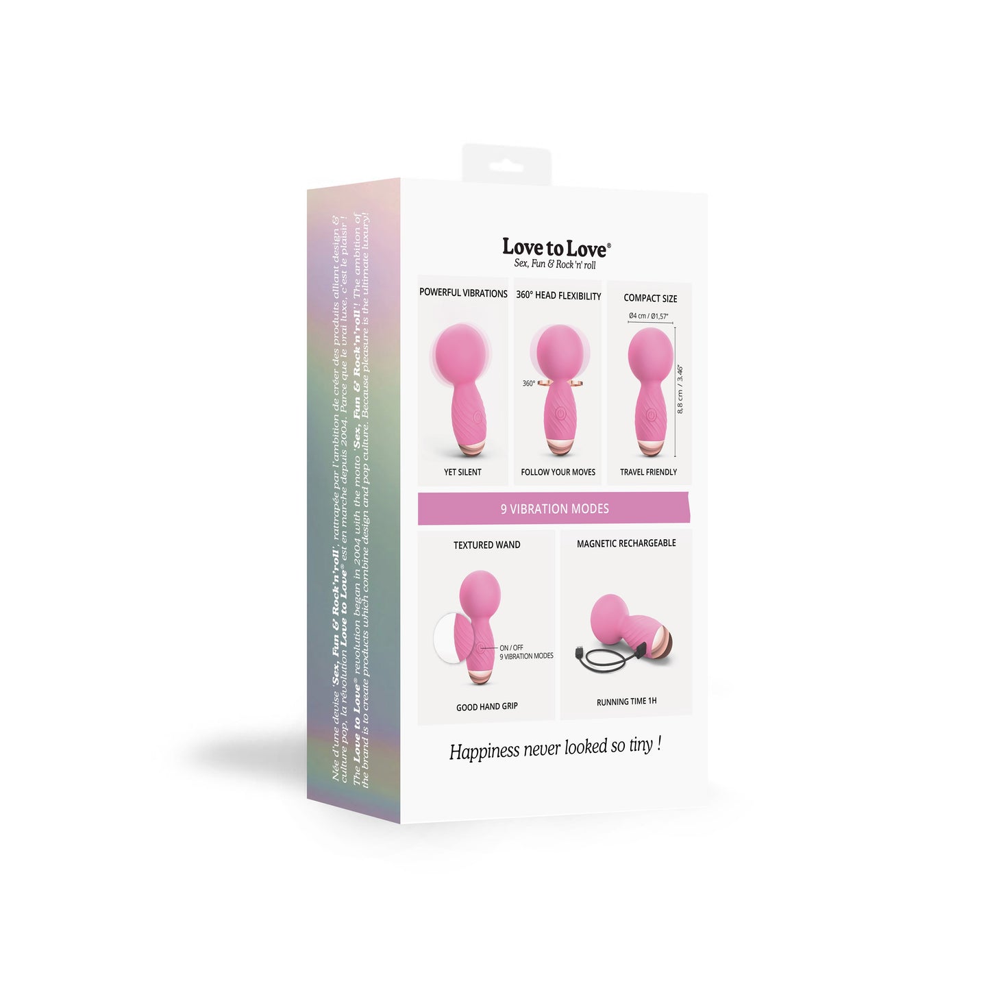 Love to Love Itsy Bitsy Mini Wand Vibrator - PINK PASSION