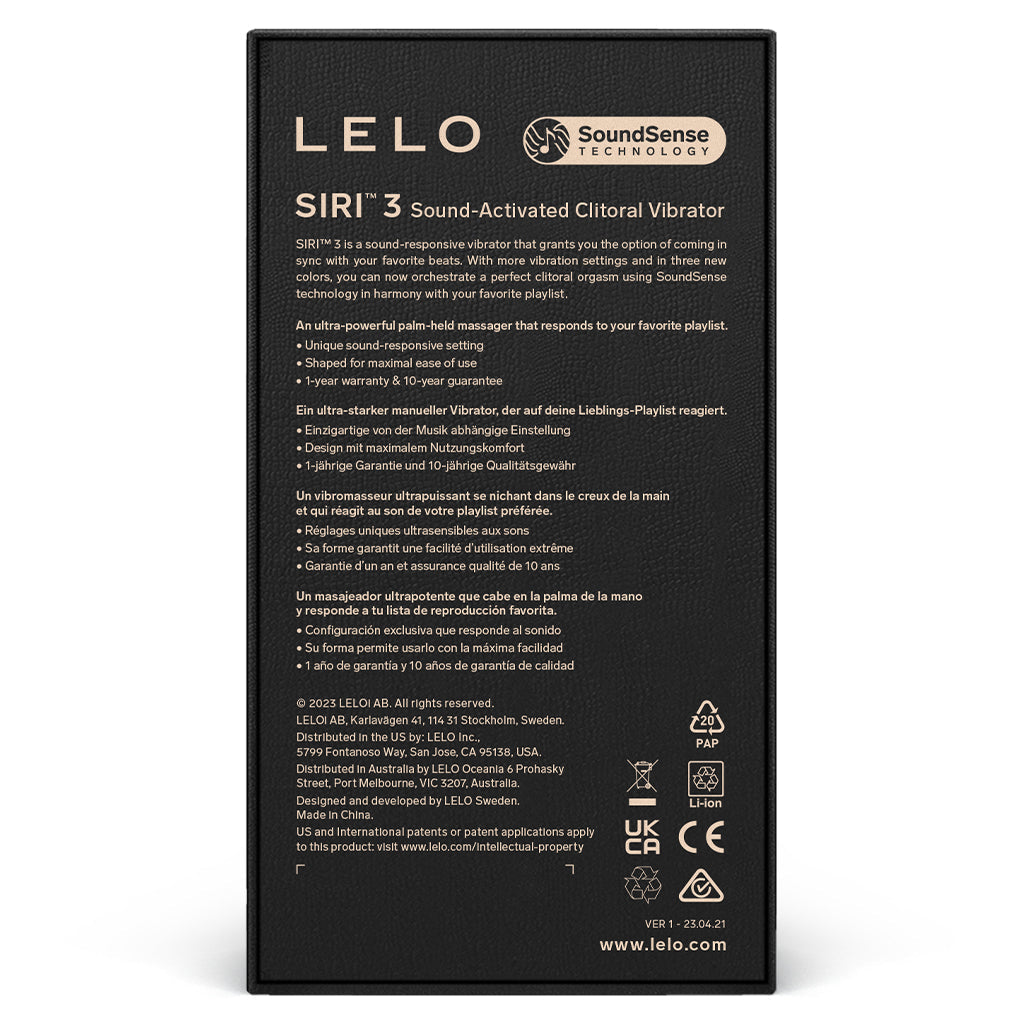 Lelo Siri 3 Clitoral Vibrator Lavender