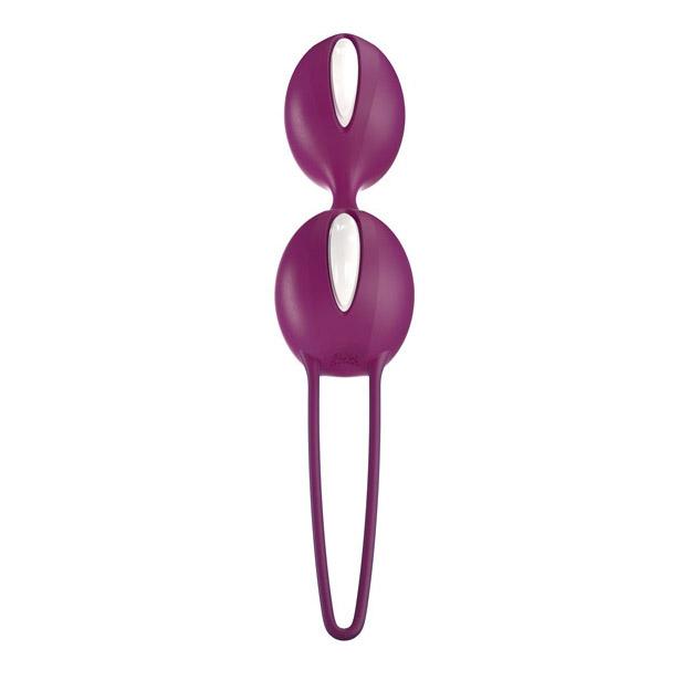 Fun Factory Smartballs Duo Kegel Balls - White/India Red