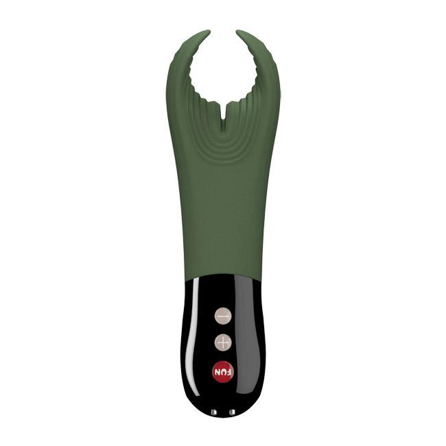 Fun Factory Manta Vibrating Stroker for Men Moss Green