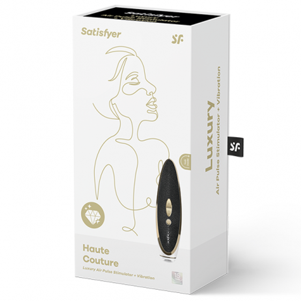 Satisfyer Haute Couture Air Pulse Stimulator - Black/White