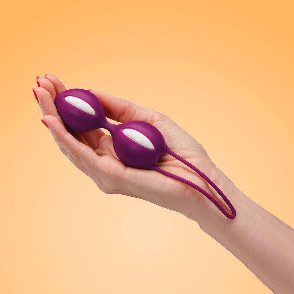 Fun Factory Smartballs Duo Kegel Balls - White/India Red