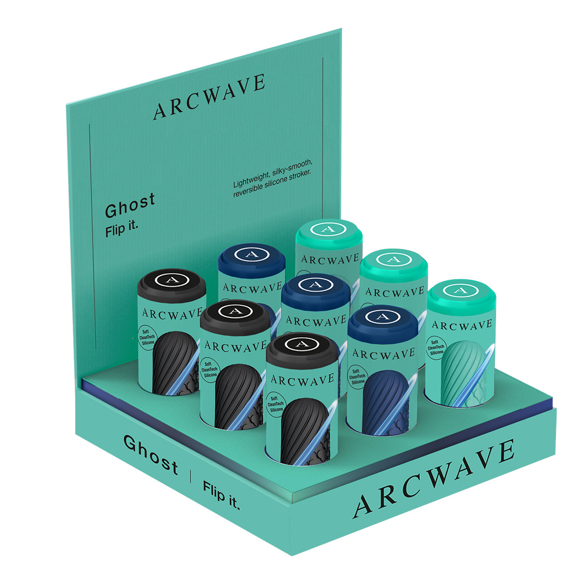 Arcwave Ghost Pocket Stroker 3 Of Each Color - 9pcs