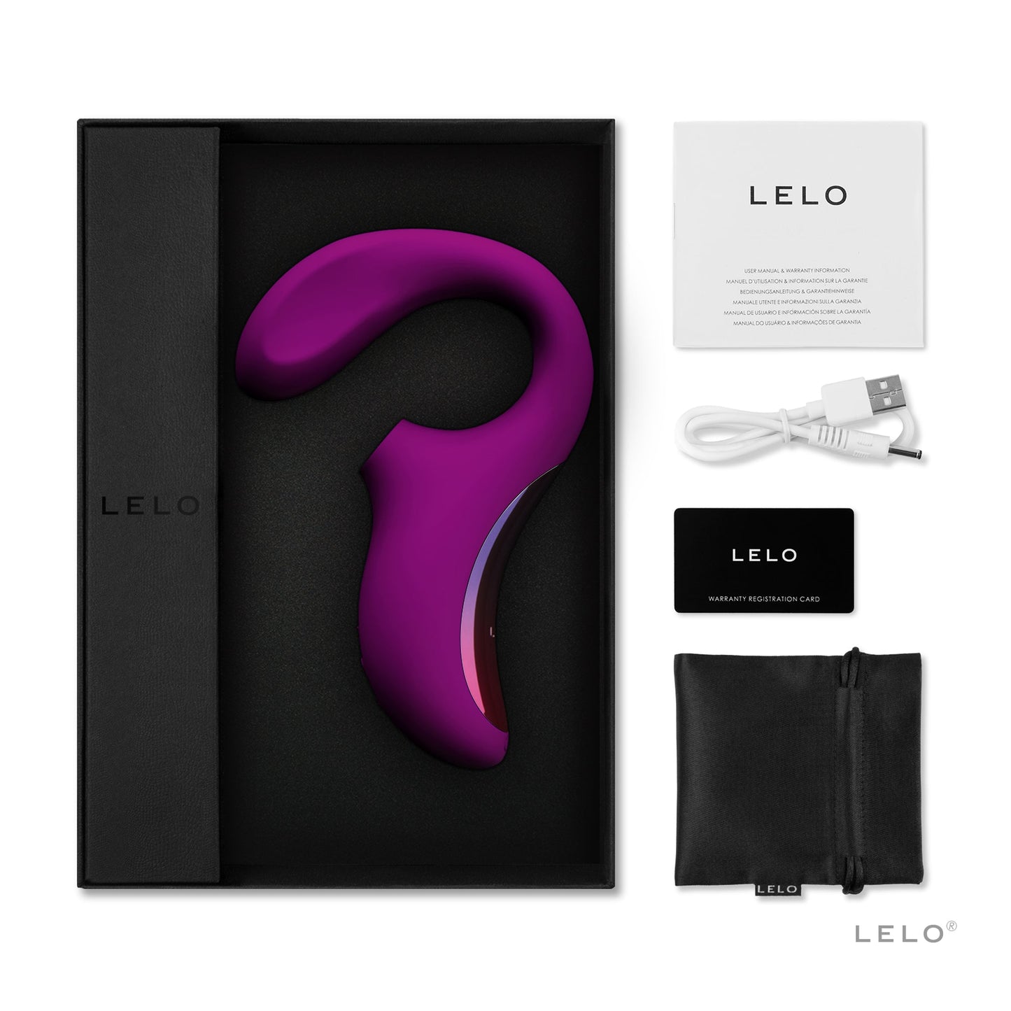 Lelo Enigma Dual Stimulation Sonic Massager - Deep Rose