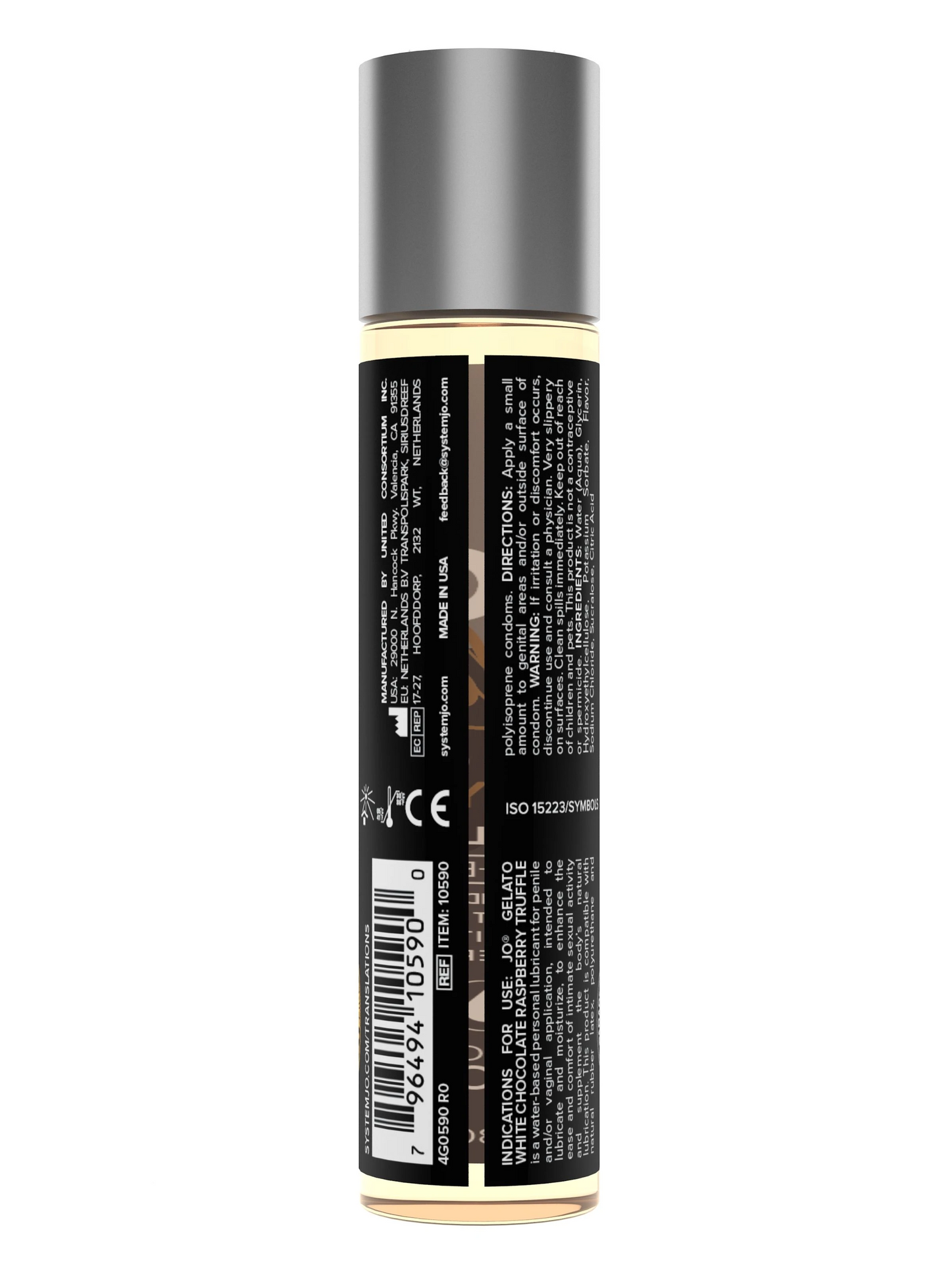 System JO Gelato White Chocolate Raspberry Flavored Lubricant 1oz