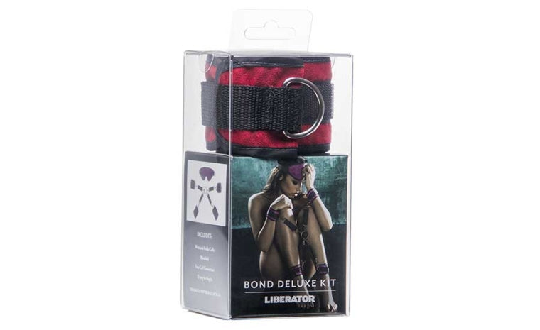 Liberator Deluxe Bond Cuff and Blindfold Kit- Black