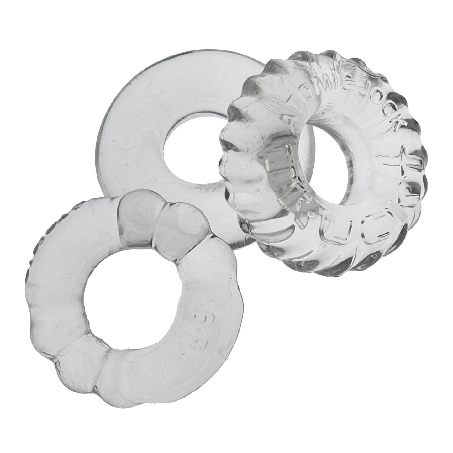 Oxballs Bonemaker Cock Ring 3-Pack Clear