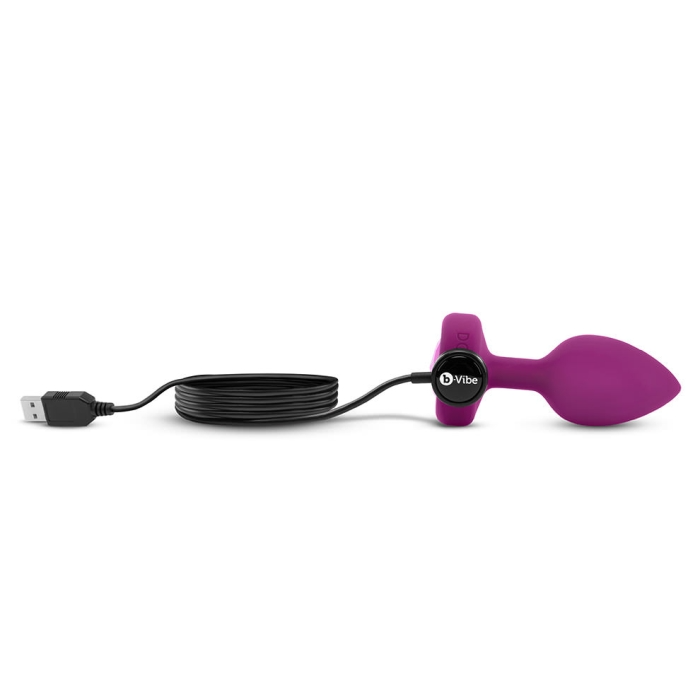 b-Vibe Vibrating Jewel Remote Control Plug | S/M | FUCHSIA