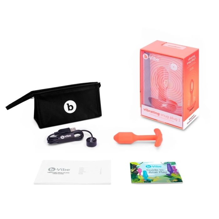 b-Vibe Vibrating Snug Plug 1 | S | ORANGE