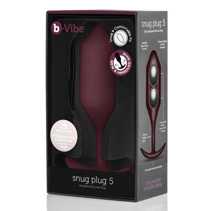 B-Vibe SNUG PLUG 5 DARK | RED