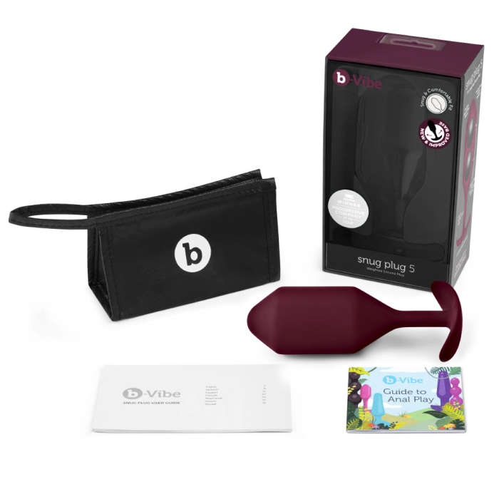 B-Vibe SNUG PLUG 5 DARK | RED