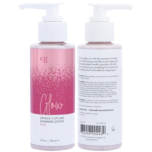CG Glow Vanilla Cupcake Shimmer Lotion - Pink 4oz | 118mL