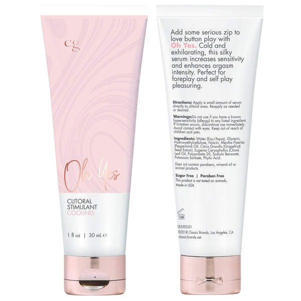 CG OH YES Cooling Clitoral Stimulant - Fragrance Free 1oz | 30mL