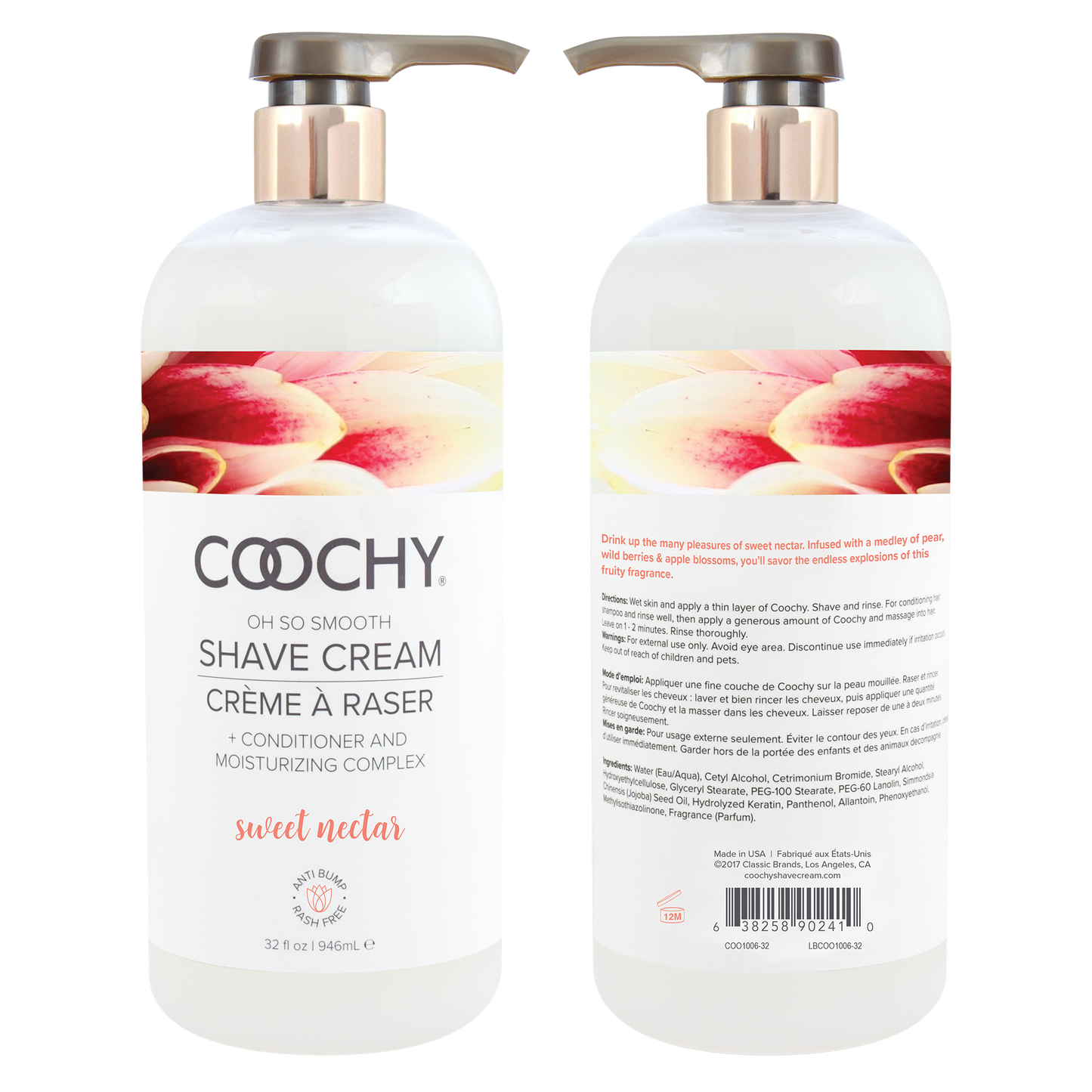 Coochy Cream Sweet Nectar Shave Cream 32oz