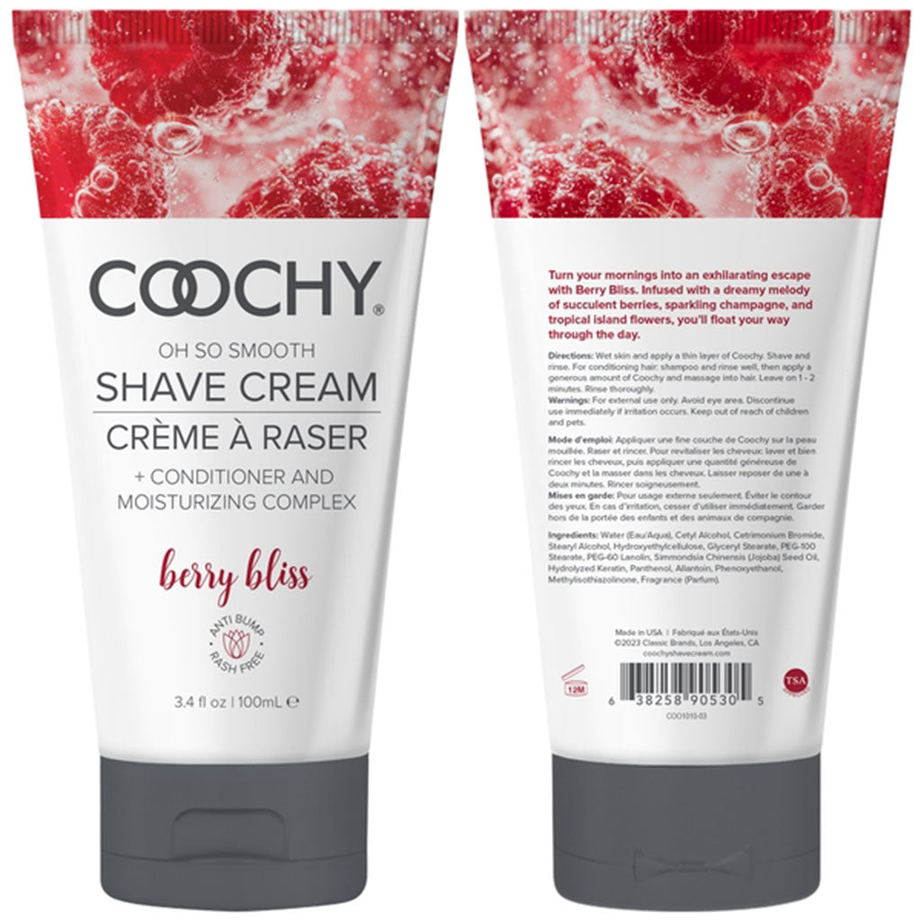 COOCHY Oh So Smooth Shave Cream Berry Bliss 3.4oz | 100mL