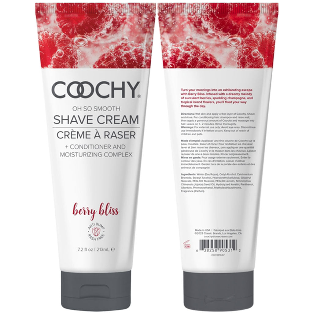 COOCHY Oh So Smooth Shave Cream Berry Bliss 7.2oz | 213mL