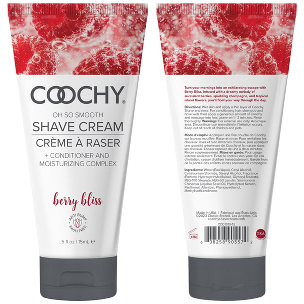 COOCHY Oh So Smooth Shave Cream Berry Bliss .5oz | 15mL