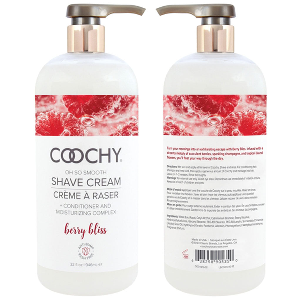 COOCHY Oh So Smooth Shave Cream Berry Bliss 32oz | 946mL
