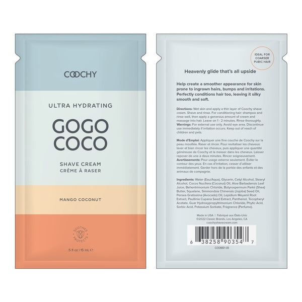 Coochy Ultra Hydrating Shave Cream Mango Coconut Sachet