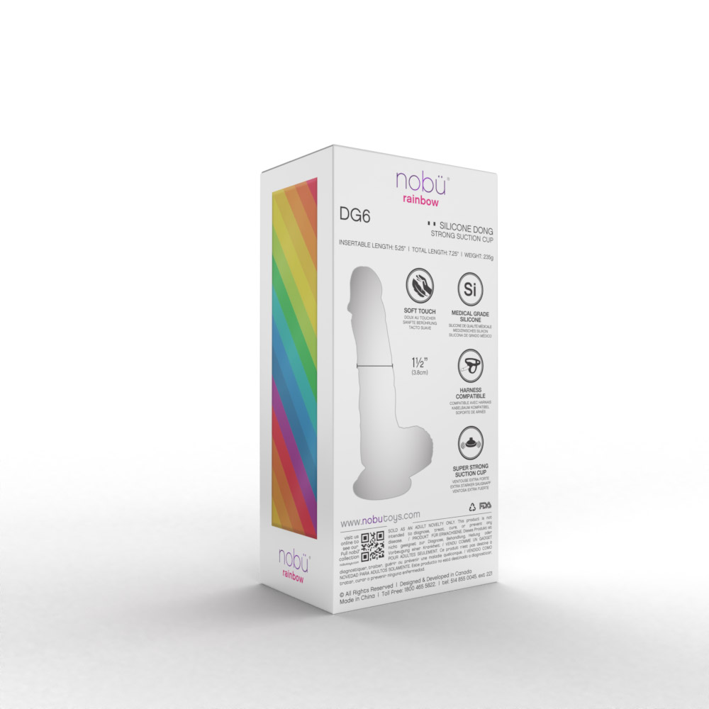 Nobu Rainbow DG6 Silicone Dong - PURPLE