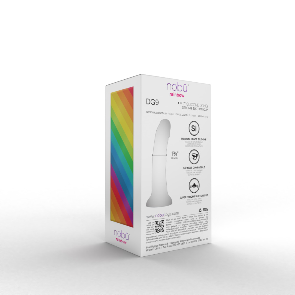 Nobu Rainbow DG9 Silicone Dong - SMALL PEACH