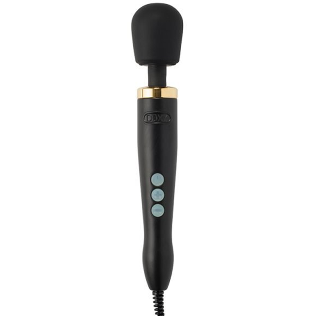 Doxy Die Cast Wand Massager - Matte Black / Gold