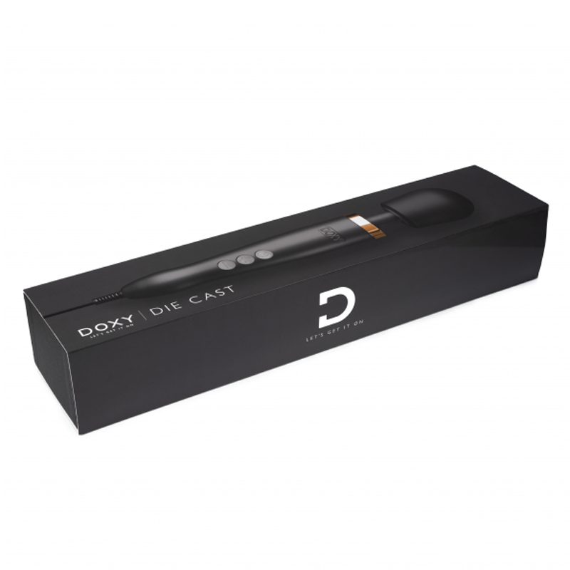 Doxy Die Cast Wand Massager - Matte Black / Gold