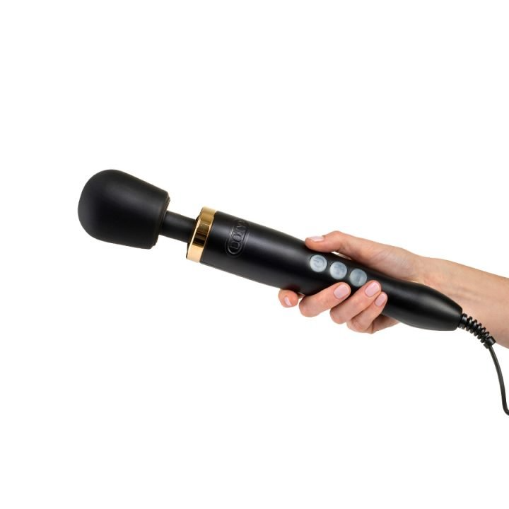 Doxy Die Cast Wand Massager - Matte Black / Gold
