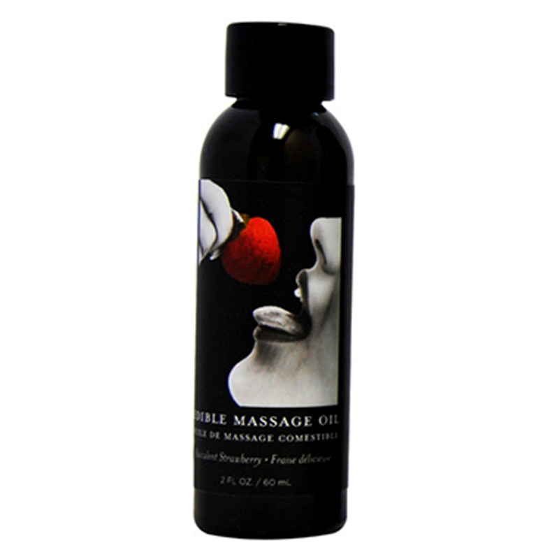 Earthly Body Strawberry Edible Massage Oil 2 fl oz / 60 ml