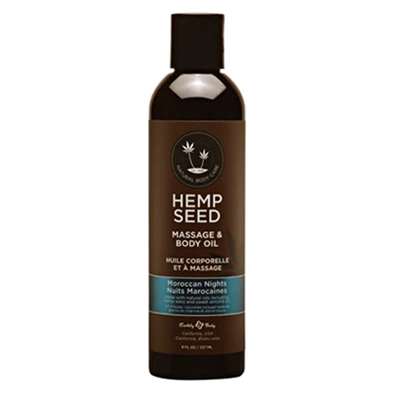 Earthly Body Hemp Seed Massage Oil Moroccan 8 oz