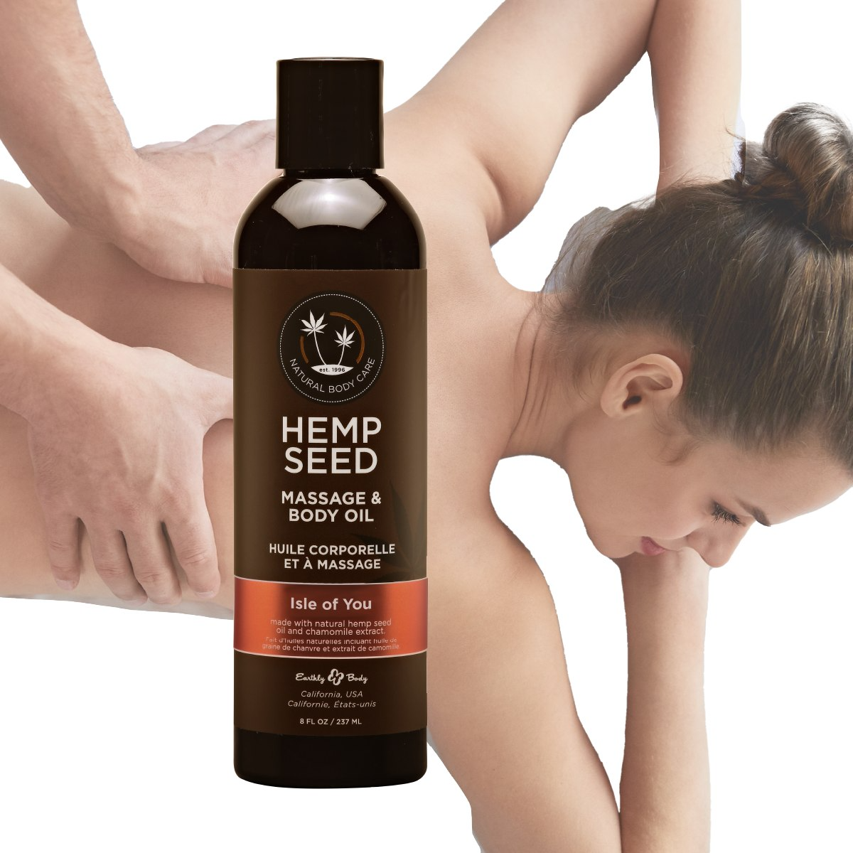 Earthly Body Hemp Seed Massage Oil Isle Of You 8 fl oz / 237 ml