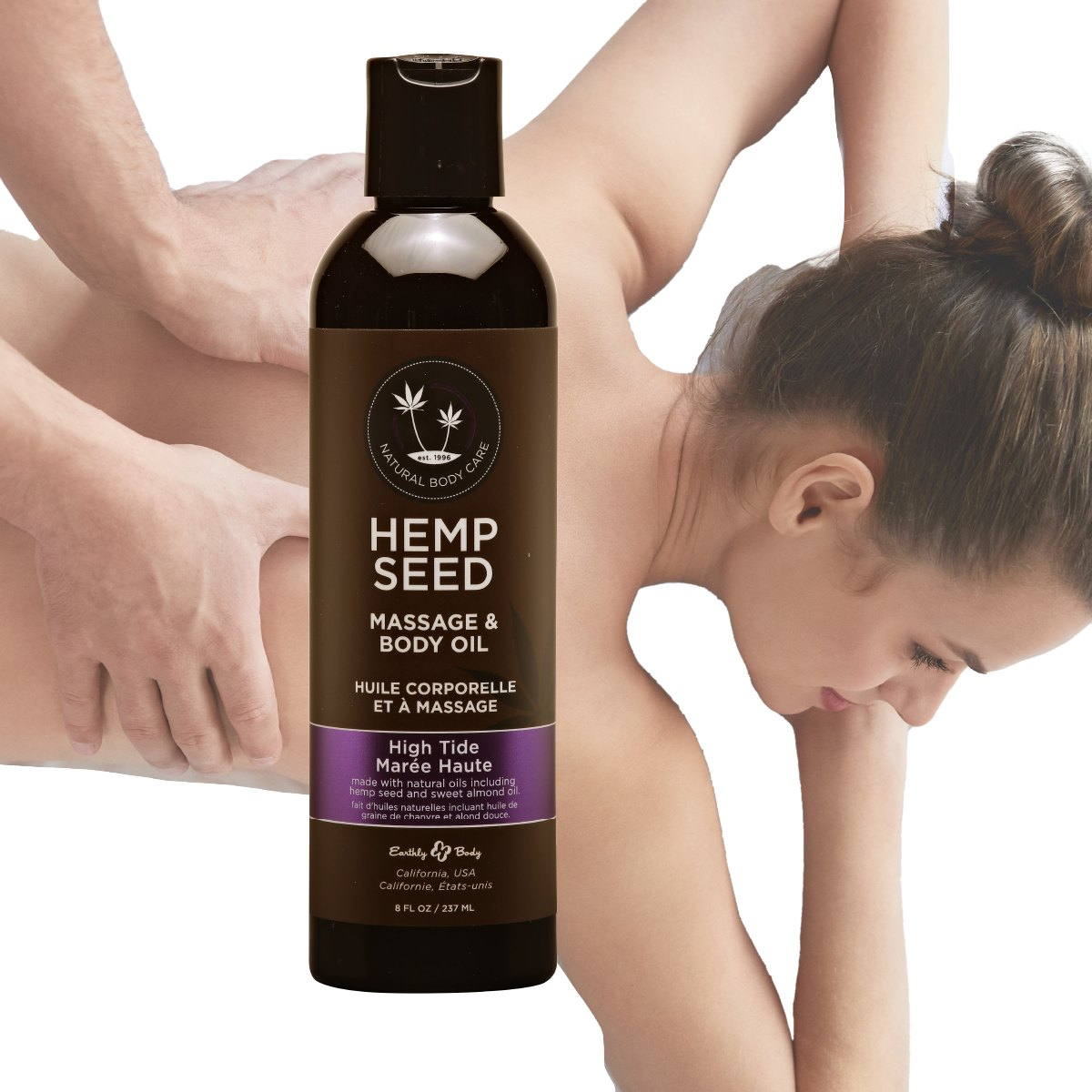 Earthly Body Hemp Seed Massage Oil High Tide 8 oz