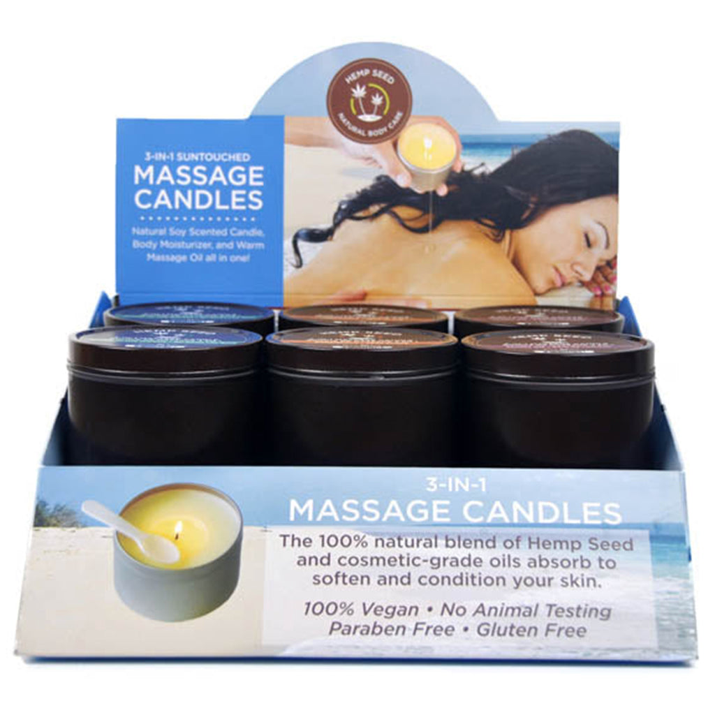 Earthly Body 3-In-1 Massage Candle Pre-Pack Display