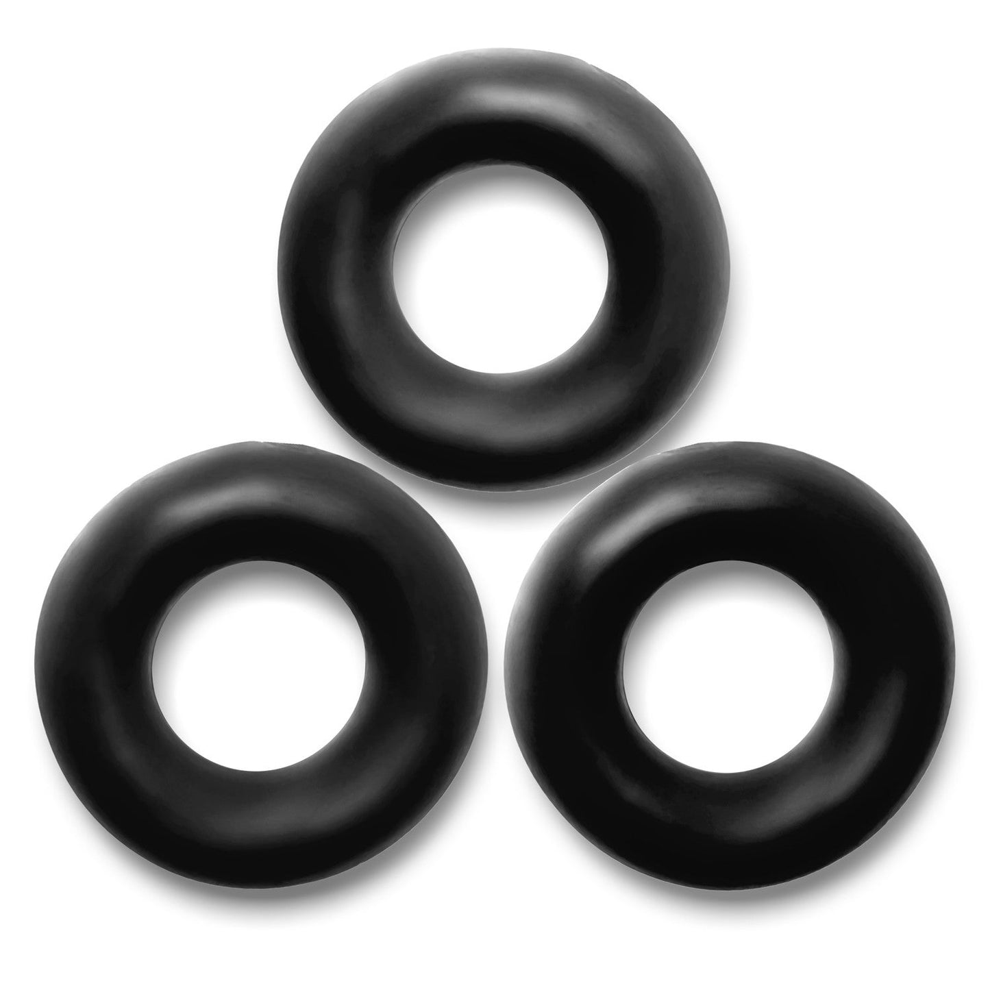 Oxballs Fat Willy 3-Pack Jumbo Cock Ring- BLACK