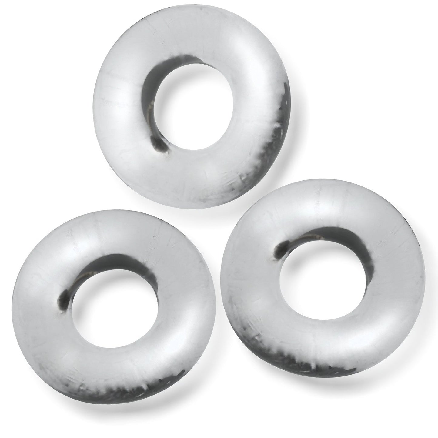 Oxballs Fat Willy 3-Pack Jumbo Cock Ring - CLEAR