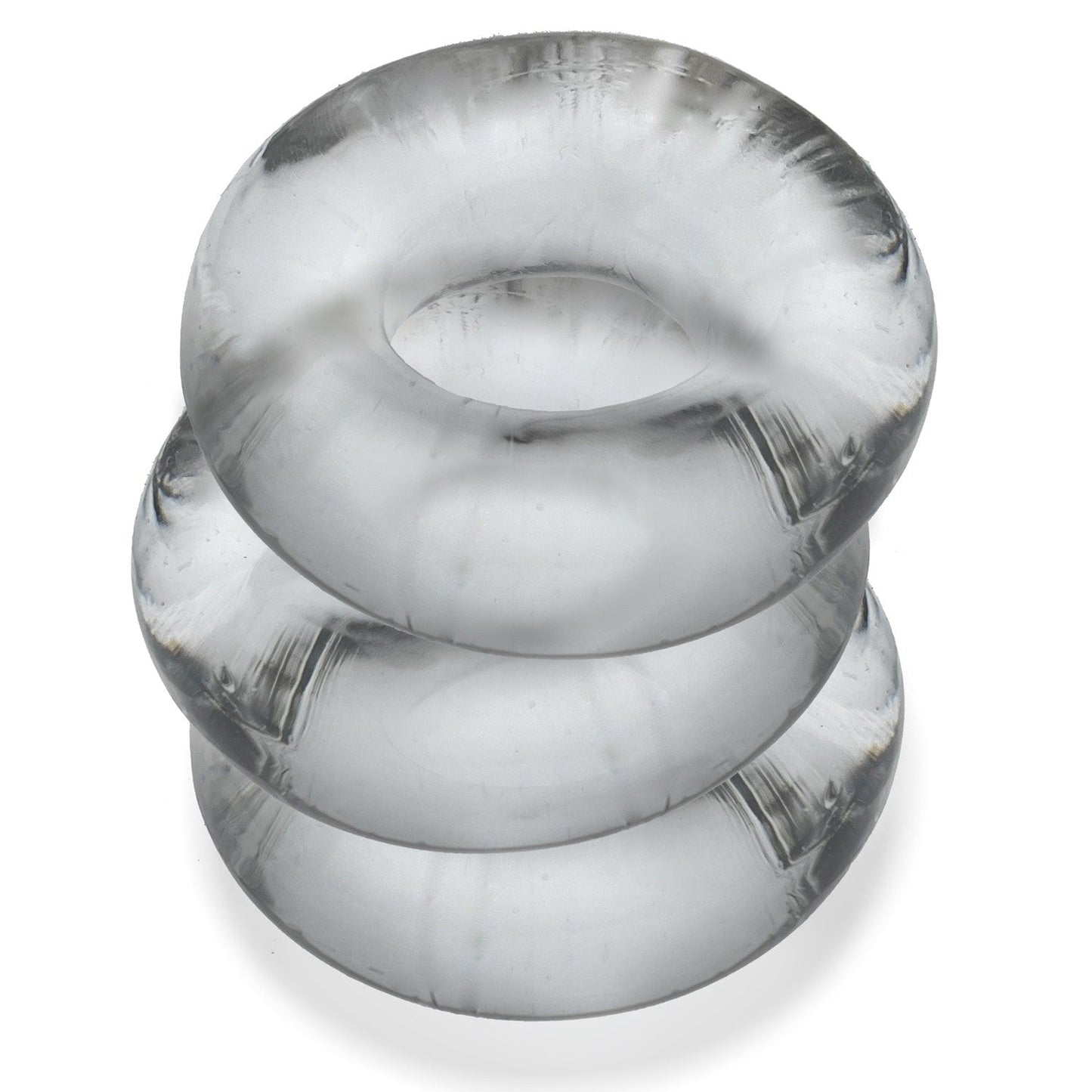 Oxballs Fat Willy 3-Pack Jumbo Cock Ring - CLEAR
